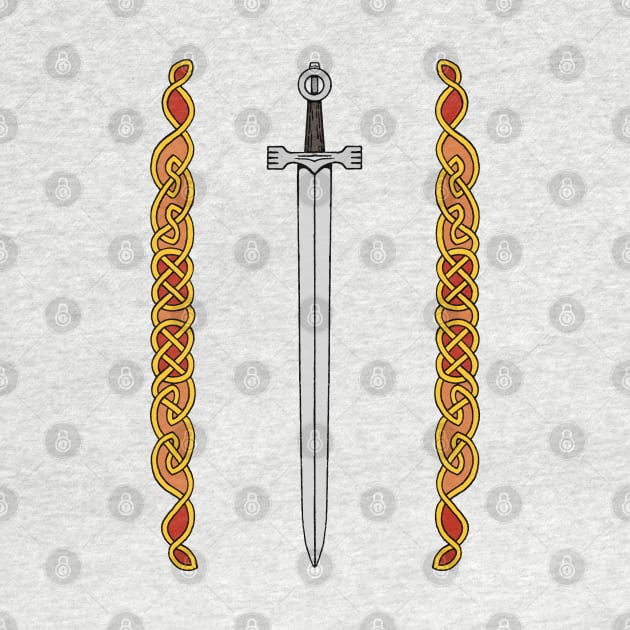 Irish Sword and Knotwork by AzureLionProductions